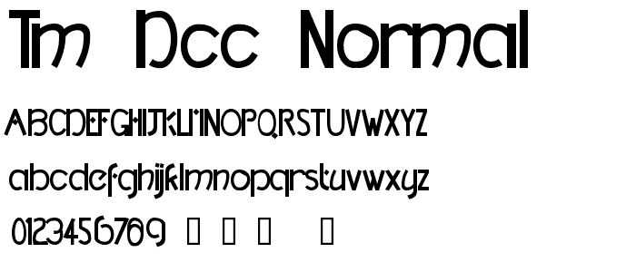 TM DCC Normal font